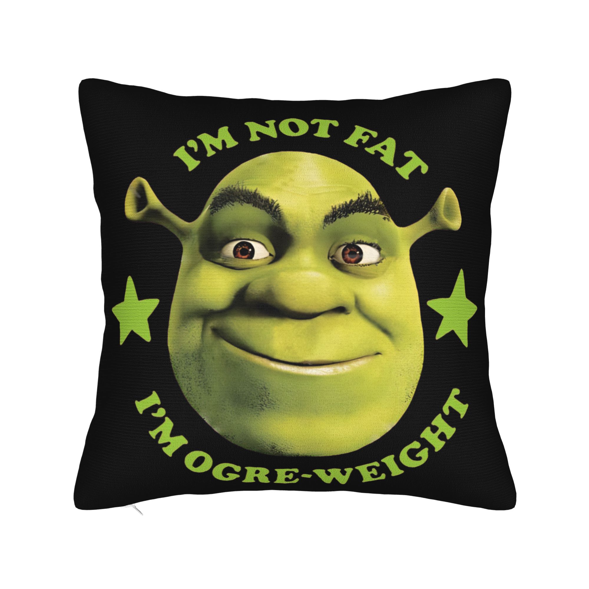 

Подушка с принтом S-Shrek, забавная мемная наволочка, чехол для подушки, декоративная подушка, стиль Y2K, для дома, на молнии, разные размеры 12x12in 30X30cm
