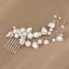 Bridal Jewelry Rhinestone Pearl Hair Comb Retro Wedding Banquet Accessories Handmade Bridal Headdress Hair Comb