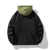 Herren Kontrastierende Kapuzenjacke für Frühling und Herbst Neue Modische Lässige Vielseitige Jacke