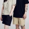 APOSTROPHE COMMA Reversible Bk Label Banding Cotton Shorts (Black)