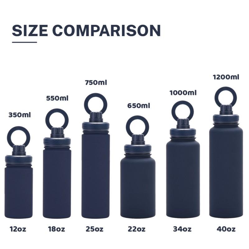 1L Vacuum Insulated Stainless Steel Travel Mug With Magnetic Phone Holder Leakproof Sport Water Bottle Outdoor Hiking Camping