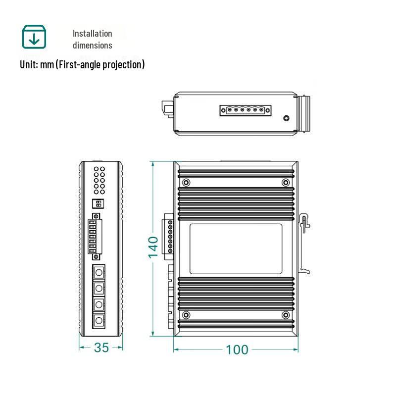 Maiwei RS232/422/485 Serial to Fiber Optic Converter