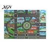 Family Game Room Floor Mat Kids City Life Play Mat, Educational PVC Road Traffic Carpet, Durable Indoor Non-slip Urban Parking Scene Area Rug
