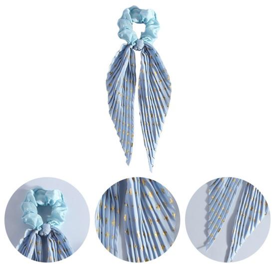 Hair Rope Handmade Pleated Bowknot Design Hair Tie Retro Style Hair Fixing Band Dating Party Wear Hair Accessory