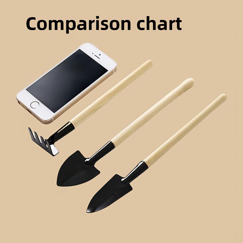 

Набор из 3 садовых инструментов для посадки цветов, овощей и суккулентов, включая маленькую лопатку из нержавеющей стали, маленькую лопату и цветочные грабли 3pcs