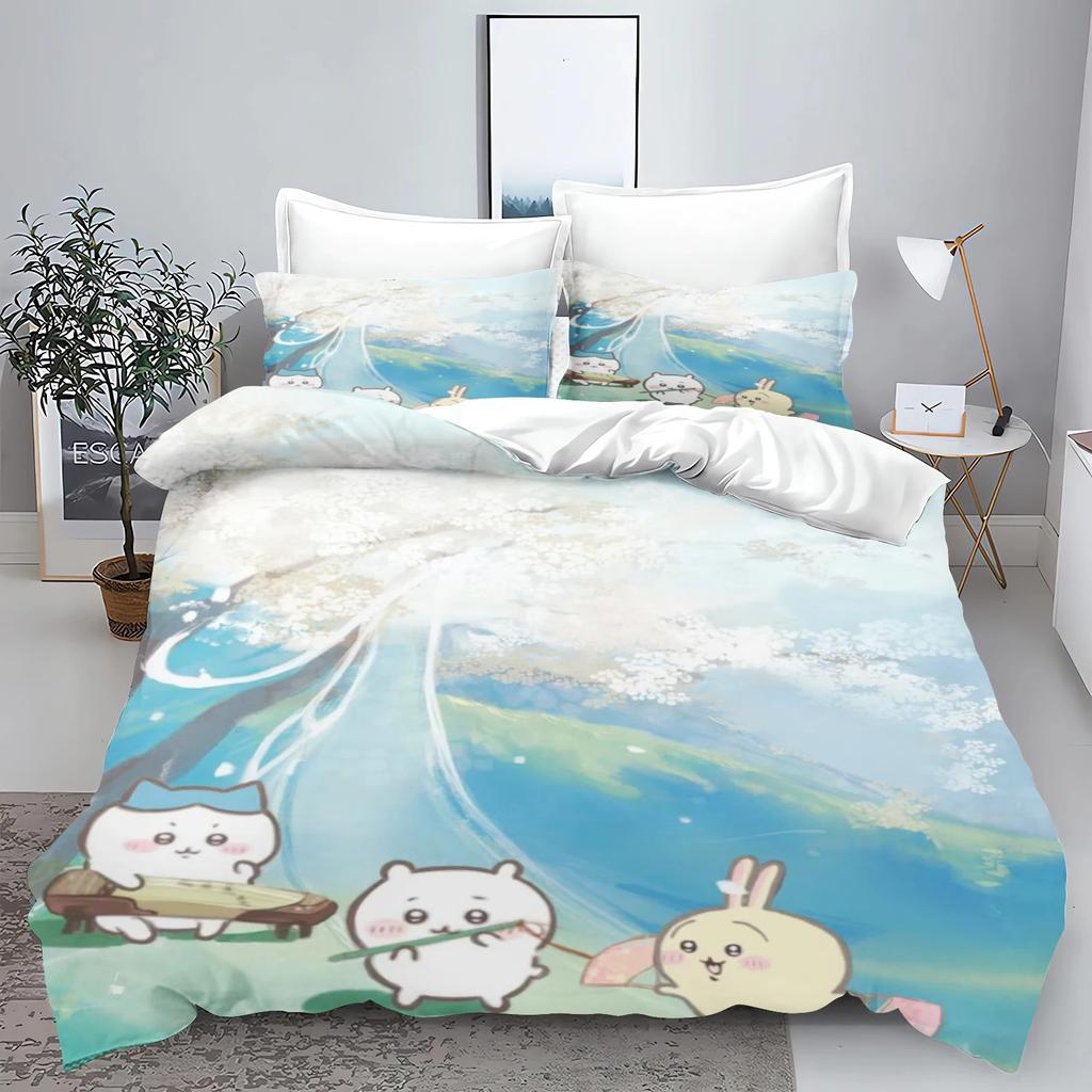 Chiikawa Bed Cover Collection Bed Cover 3-Piece Collection 1 Quilt Cover Universal, Suitable For Children And Adults Covers Twin Size Size Sets