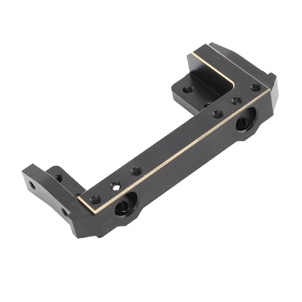 RC Front Bumper Mount Brass Front Bumper Servo Mounting Bracket Stand for SCX10 II RC Crawler Cars Black