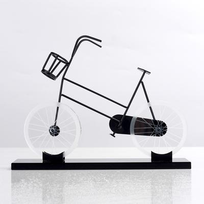 Light Luxury Crystal Bicycle Ornaments Model Room Living Room Study Room Creative Metal Bicycle Model Furnishings Home Accessories