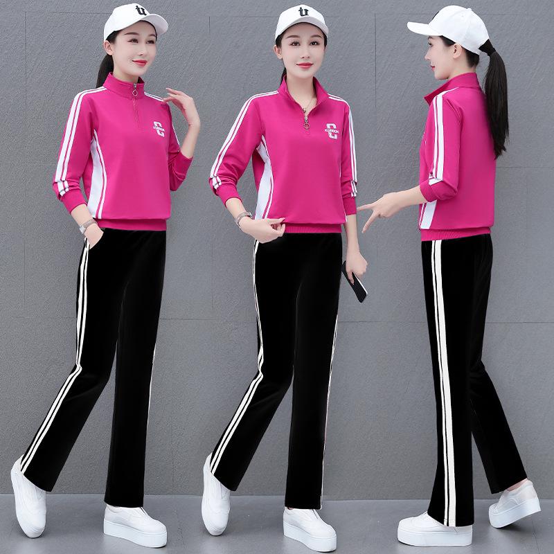 Tianhuan Dam Casual Slim Fit Vår/Höst Tvådelad Tröjset