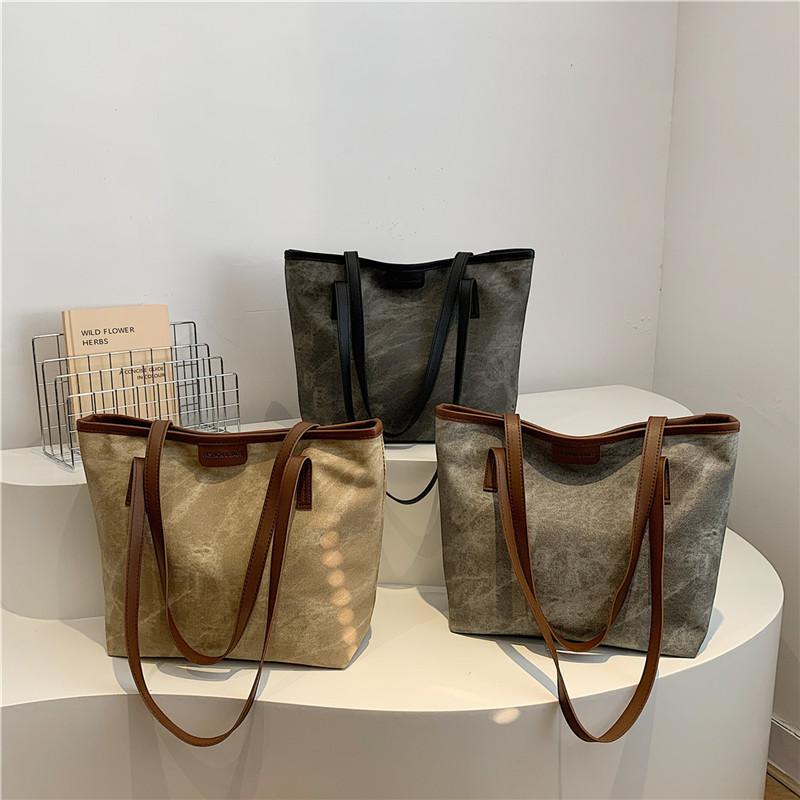 Modern Retro Minimalist Tote Bag For Women Large Size Pu Material For Trendy Look