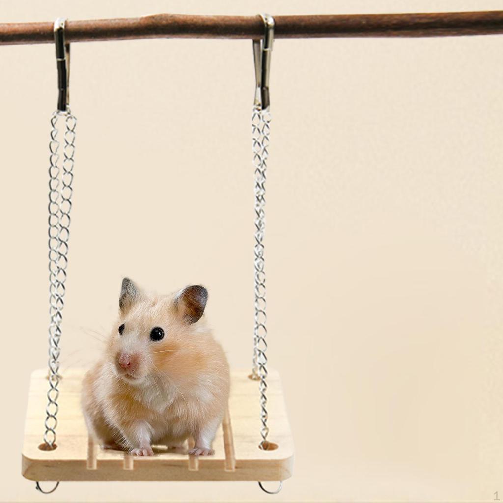 Hamster Swing Toy Climbing Hanging Hammock Decorative Practial Standing Holder for