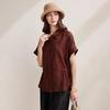 Zhaojun Women's Mulberry Silk Short Sleeve Top