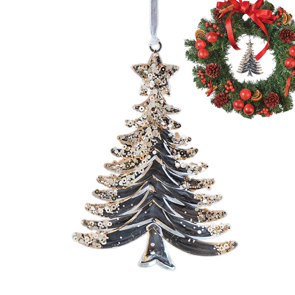 Clear Acrylic Snowflake Ornaments Clear Acrylic Christmas Snowflake Pendant Decoration Crystal Elegant Ornaments For New Year