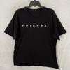 Friends Mens T Shirt Black Graphic XL Cotton Crew Neck Short Sleeve Pullover
