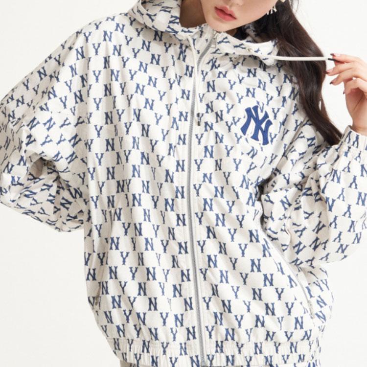 New MLB Base Logo Jackets Unisex Cream 3AWJM0121-50CRS