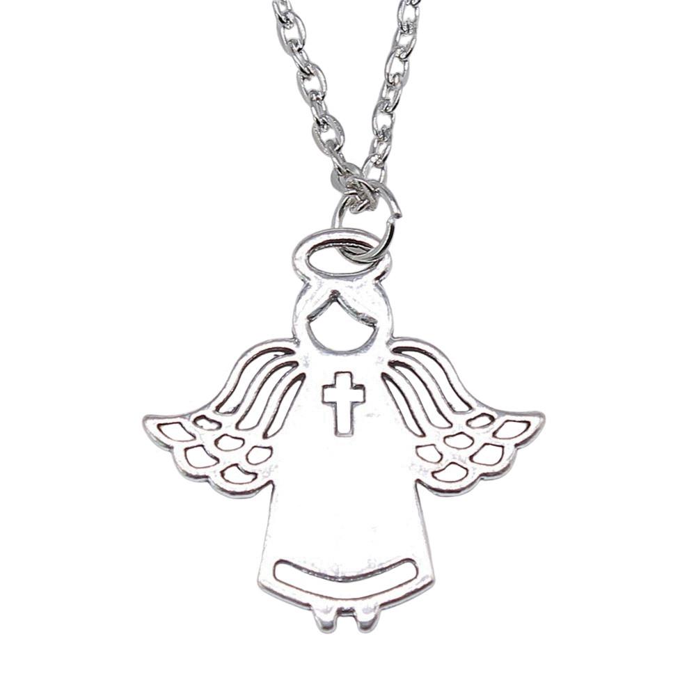 Schutzengel Anhänger Gebetskette Religiöser Glaube Anhänger Für Taufe Kommunion Geschenk 43cm Kette