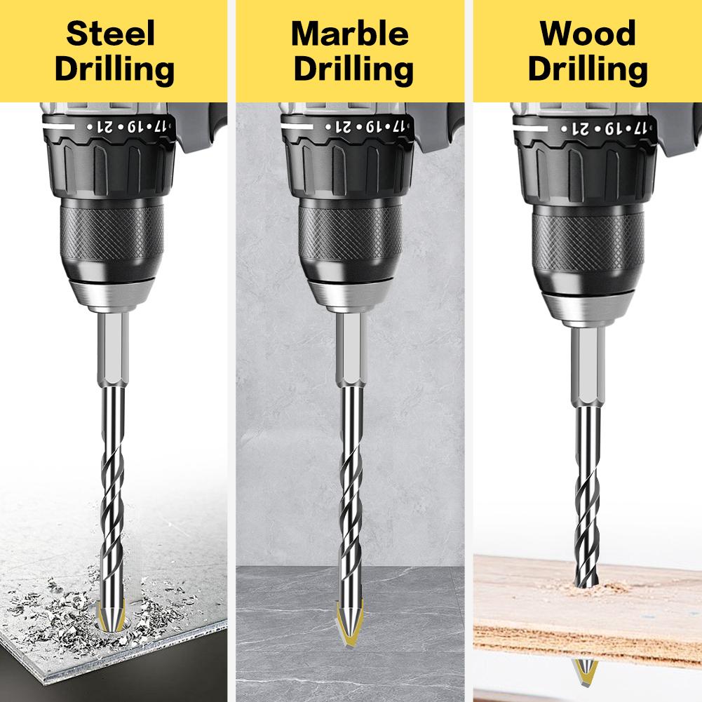 Bit Concrete Slab Drill Bit Screw Drill Bit Carbide Hexagonal Shank Tilt Eccentric Diamond Ceramic Cement Drill