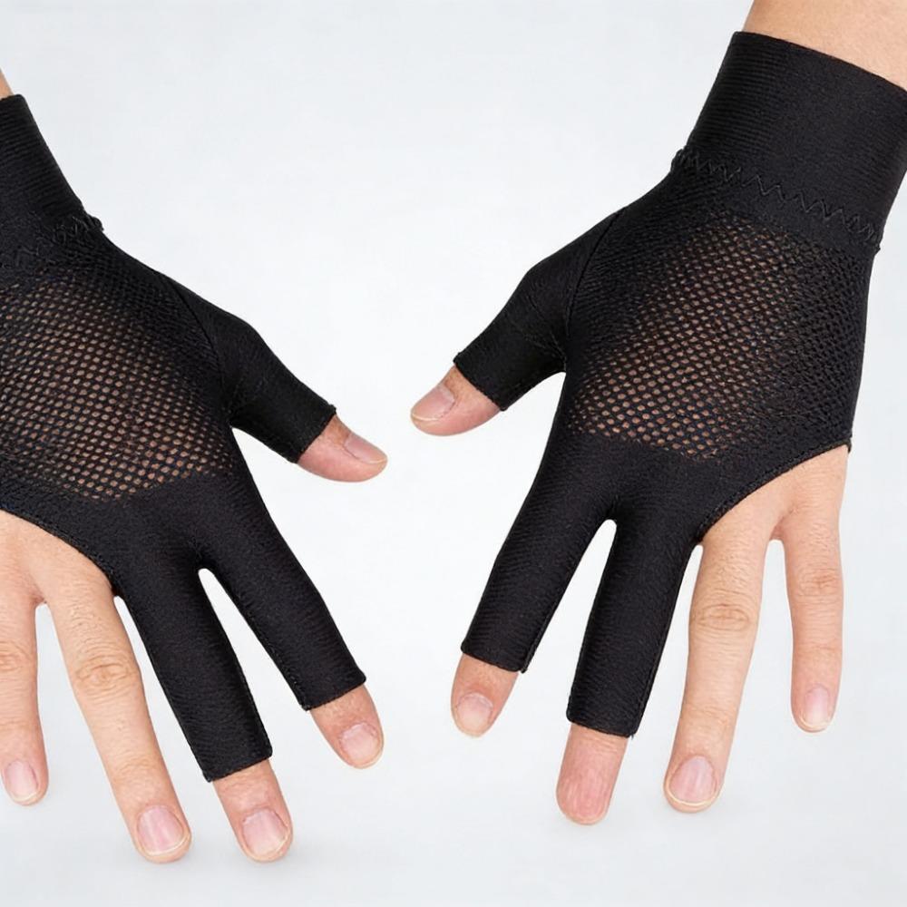 Lightweight Open Finger Billiard Glove Smooth Soft for Snooker Pool Amateur Training