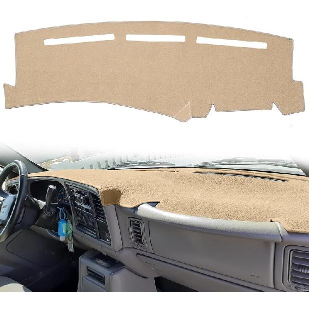 Dash Cover  Fit For 1999-2006 GMC Sierra/Chevy Chevrolet Silverado,2000-2006 GMC Yukon XL/Chevy Suburban Tahoe Avalanche,Dashboard Mat Pad (Gray)