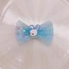 Korean Heart Mesh Bow Hair Clips for Kids - Cute Duckbill Embroidered Hair Accessories