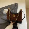 New Diamond Chain Women's Bag Fashion Splicing Shoulder Bag Texture Messenger Bag Women's Tide