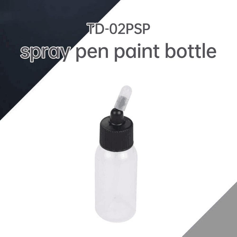 Box of 10-Each 1.2-Ounce(35 ) Brush Bottles Paint Storage Bottles PP Jar and Cover with Scale Line -proof for Dual-Action Siphon Feed Brus