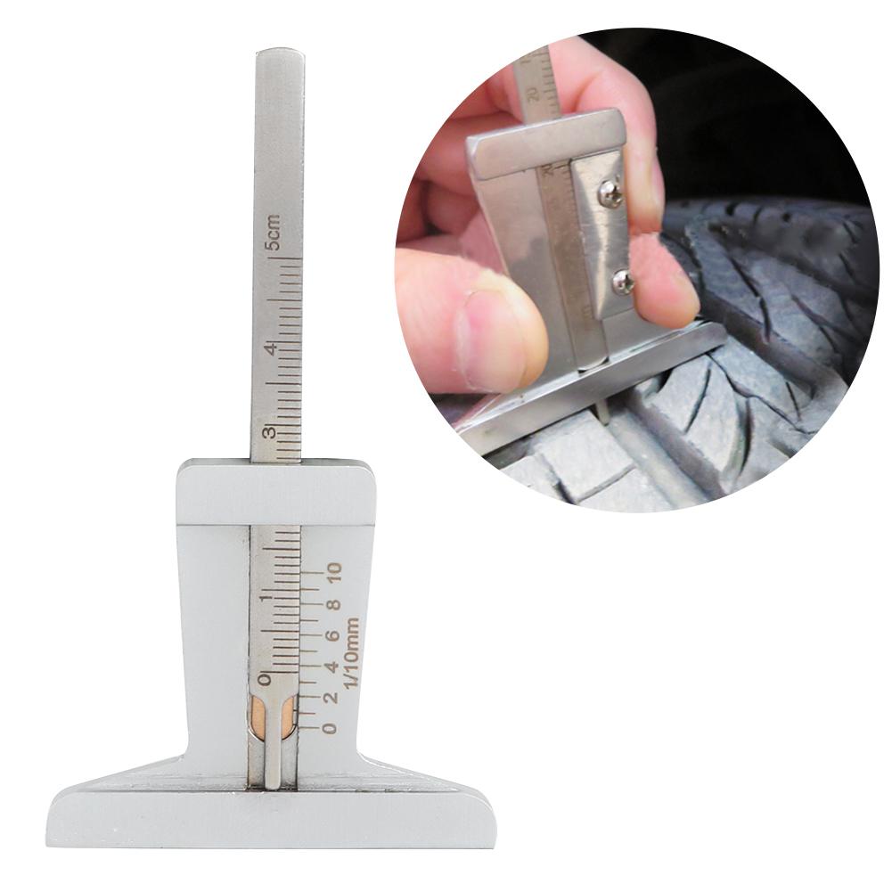 Stainless Steel Taper 0 50mm Tyre Veins Tread Depth Gauge Caliper
