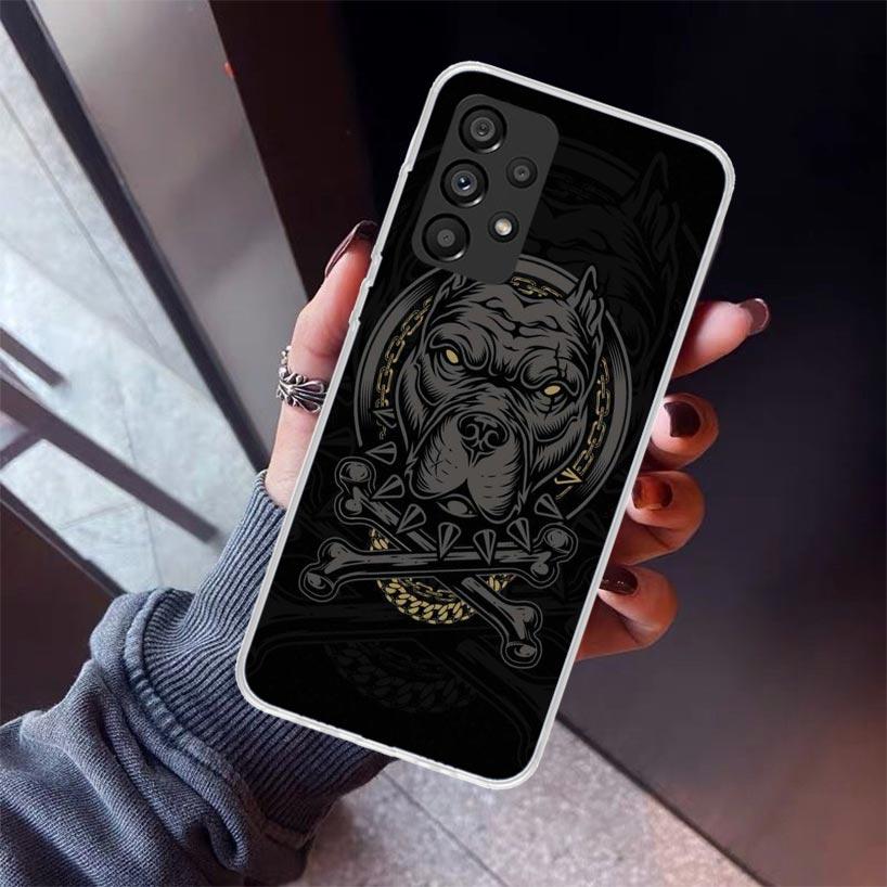Pit Bull Pet Dog Pitbull Phone Case For Samsung Galaxy A52 A51 A50S A32 A22 A12 A02S A72 A71 A31 A70 A30S Note 20 Ultra 10 Plus
