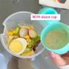 1pc, Salad Cup, Salad Meal Shaker Cup, Plastic Healthy Salad Container Wih Fork, Salad Dressing Holder, Salad Cup For Picnic Lunch Breakfast