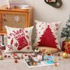 New Elk Print Pillow Cover Christmas Tree Decoration Square Pillow Cover Living Room Sofa Pillow Cushion
