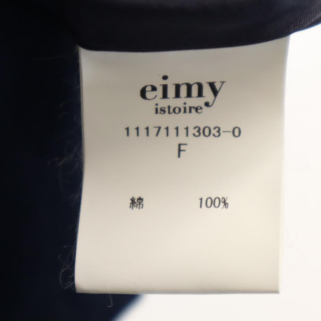 Eimy Istoire Double Pleats Switching Coat F Blue Women Used