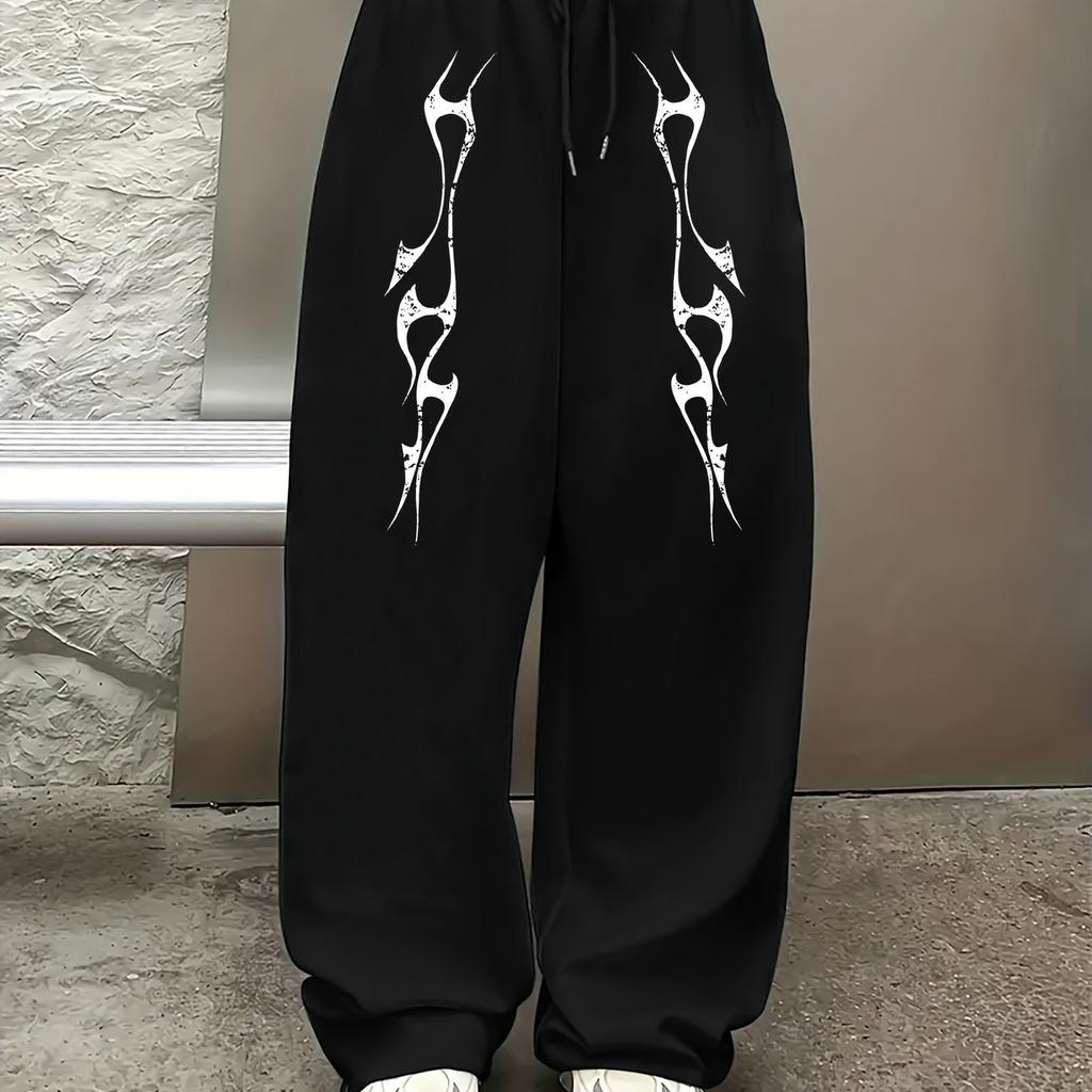 Men's and Women's Street Fashion Printed Gothic Style Trend Quick Drying Casual Sports Comfortable Pants