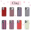 Розкішний кольоровий смугастий чохол Clmj для iPhone 17 17e 16e 16 15 14 13 12 11 XR XSMAX 7 8 Air Pro Max Plus Двошаровий чохол