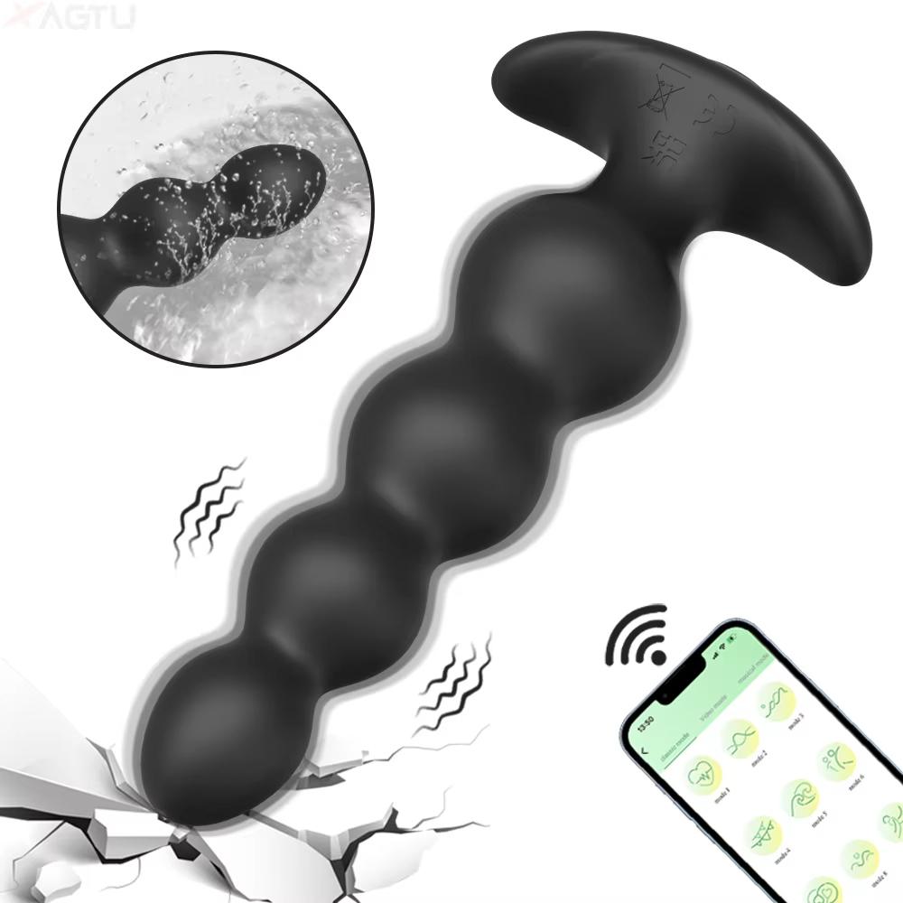 APP Bluetooth Wibrator Analny dla Mężczyzn Masażer Prostaty Bezprzewodowy Pilot Korek Analny Wibrujące Zabawki Seksualne dla Dorosłych dla Kobiet Mężczyzn Gejów