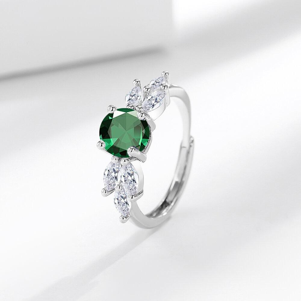 2026 Trendy Zircon Ring Women's High Sense Niche Temperament Open Index Finger Ring Light Luxury Retro Jewelry