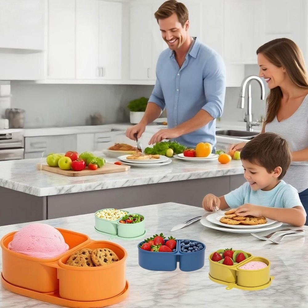 Leak-proof Snack Containers Food Grade Meal Prep Container Divided Fresh-Keeping Box  School Lunch