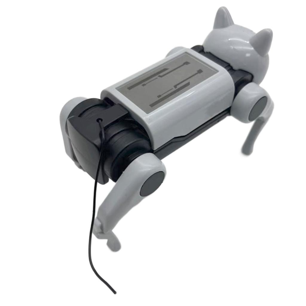 Electric Robot Toy with Remote Control DIY Assembling Smart Funny Robot Dog with Cat Head for Kids Mechanical Scientific Gifts