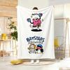 Drawing R-Retro Cartoon Badge Style Throw Soft Warm Throw Blanket for Bedroom Living Room Bed Travel Camping Picnic Gift