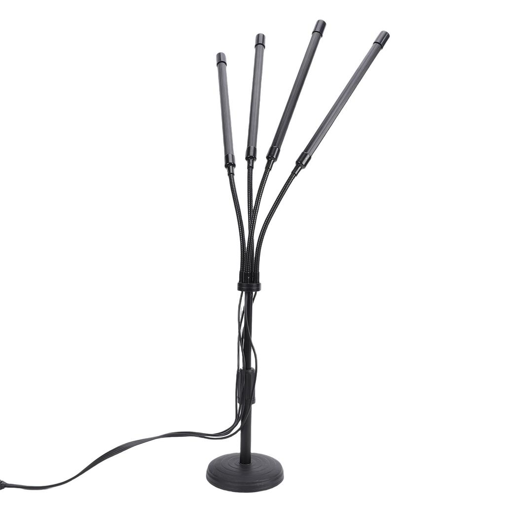 Pflanzenwachstumsleuchten 4 Köpfe Rot Blau Gelb Vollspektrum LED Pflanzenlampe Automatisches Ein/Aus mit Flexiblem Schwanenhals für Zimmerpflanzen