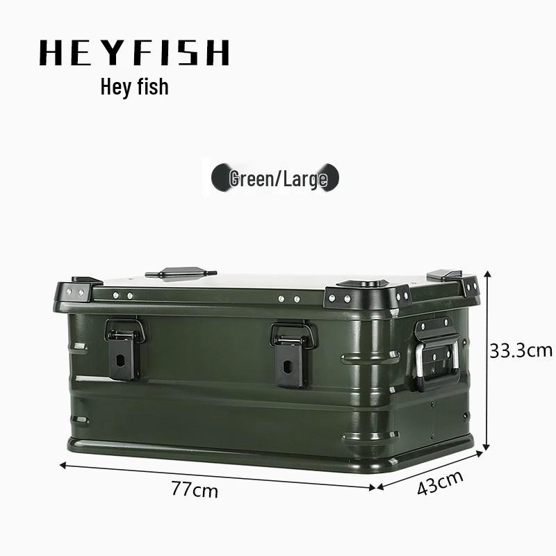Aluminum Alloy Large Capacity Roof-Mount Camping Storage Box with Lock