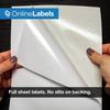 Sticker Paper 100 Sheets White Matte 8.5" X 11" Full Sheet Label Works with Inkjet and Laser Printer Compatible with Electronic