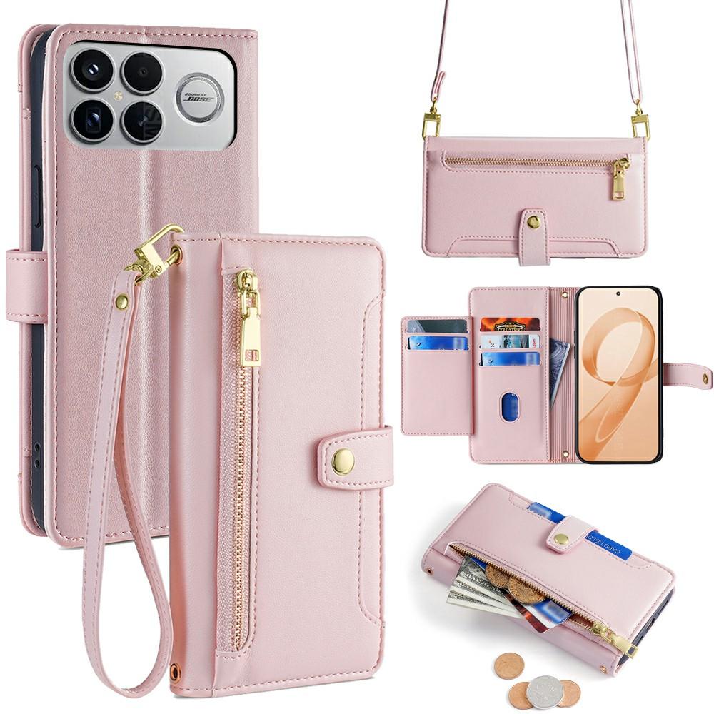 For Xiaomi Poco F8 Ultra/Redmi K90 Pro Max 5G Leather Case Zipper Pocket Wallet Phone Cover with 2 Straps