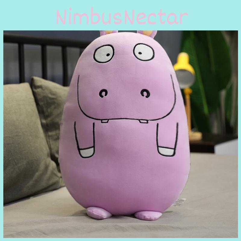 Cute Purple Hippo Plush Toy Pillow For Girls 50cm Soft And Cozy