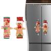 Christmas Cookie Man Refrigerator Handle Covers Set of 2 Fabric Protective Covers for Fridge Oven Microwave Dishwasher Handles