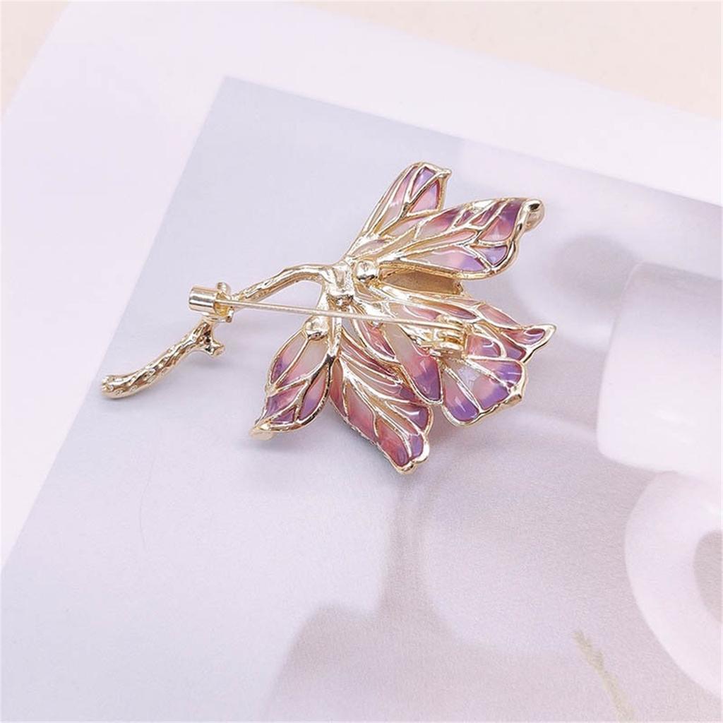 Elegant Crabapple Flower Brooch Pin for Women with Enamel and Alloy Embellishments Jewelry Accessory for Banquet or Party