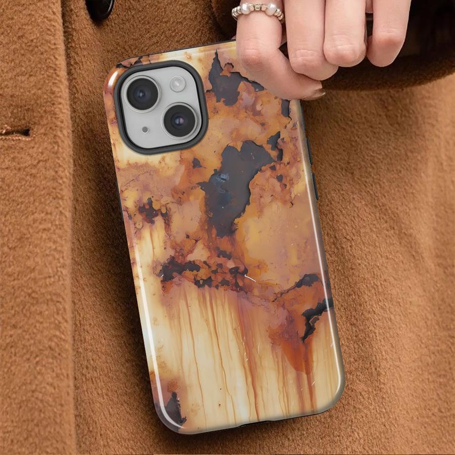 Soft Cover Capa Phone Case for Apple iPhone 17 Pro Max 15 14 16 Plus 16e 12 Air 11 XS XR 13 Retro Rust