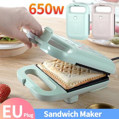 Sandwichera Eléctrica Prensa Panini con Revestimiento Antiadherente Tostadora Doméstica Portátil Sartén para Huevo Omelette para Carne Ternera Omelette UE
