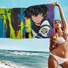 Anime Blue Lock Microfiber Blanket Quick Drying Beach Towels Oversized Printing Super Absorbent Pool Towel Blanket
