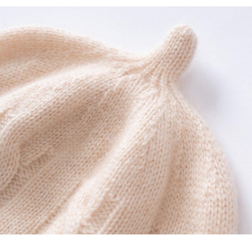 Children’s Cashmere Knit Hat: Cozy, Fashionable, and Warm with Ear Protection for Boys and Girls