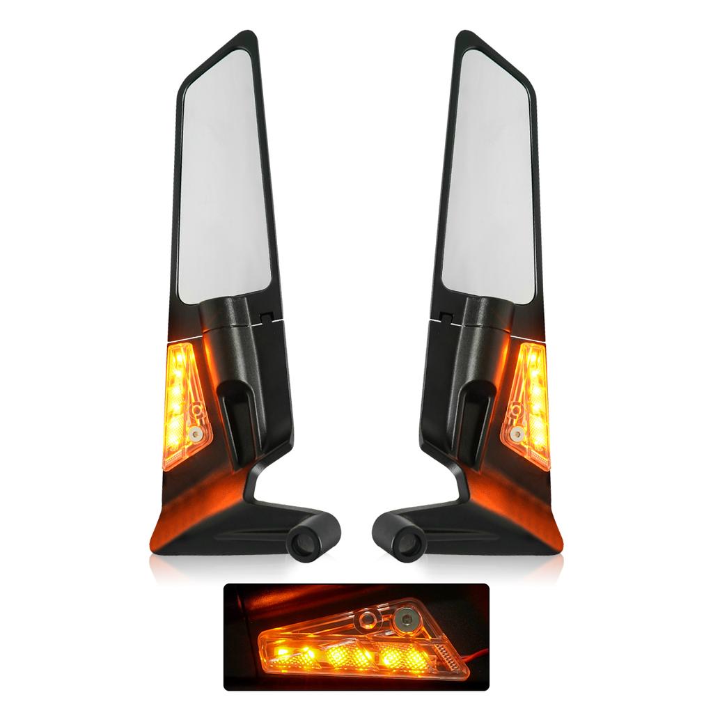 Wing Rearview Side Mirrors LED Turn Signal For Suzuki GSXR 600 750 1000 GSX1000 For HONDA, Yamaha Motorcycle Accessories